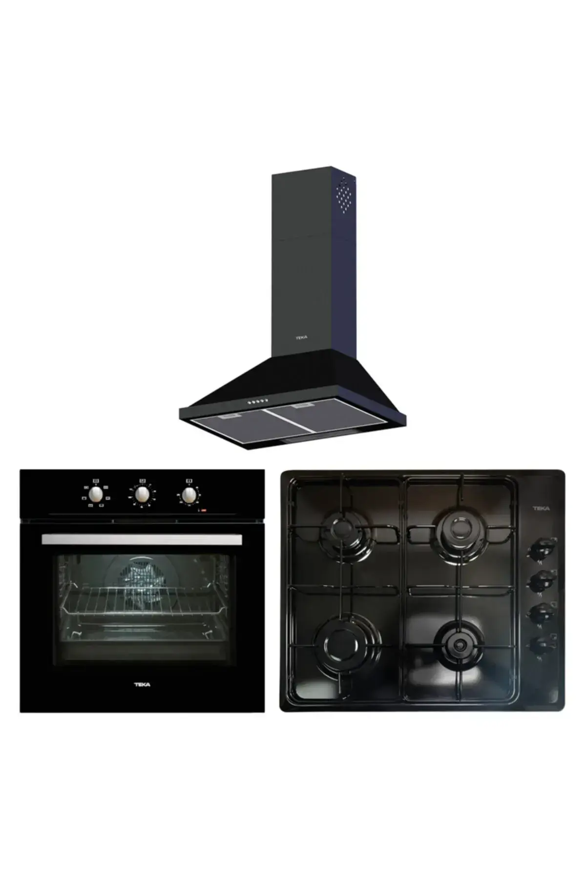 Teka Chef 3 Siyah Ankastre Set ( He 715 Bk - Hlx 640 Bk - Dbt 60 Bk )